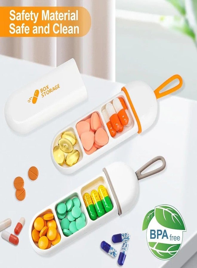 Bitnex Travel Pill Organizer, Portable Pill Container Mini Daily Pill Organizer, Small Pill Case Travel Medicine Organizer Pocket Vitamin Supplement Fish Oil Box (1) - Image 2